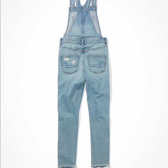 **LAST PAIR!** AE stretch ripped denim mom overall (size 6) - Picture 4 of 7